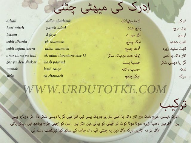 Adrak ki chatni recipe in hindi