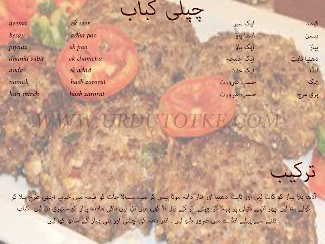 chapli kabab recipe in hindi and urdu