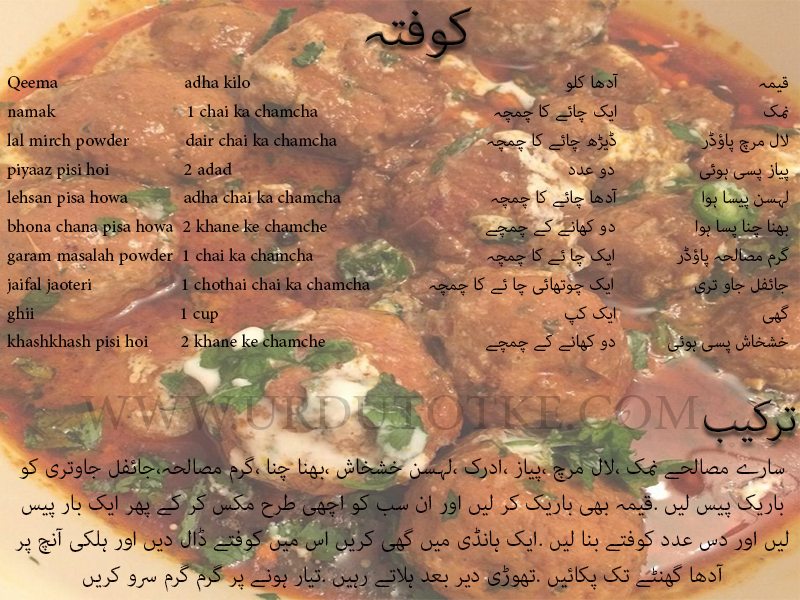 pakistani kofta recipe