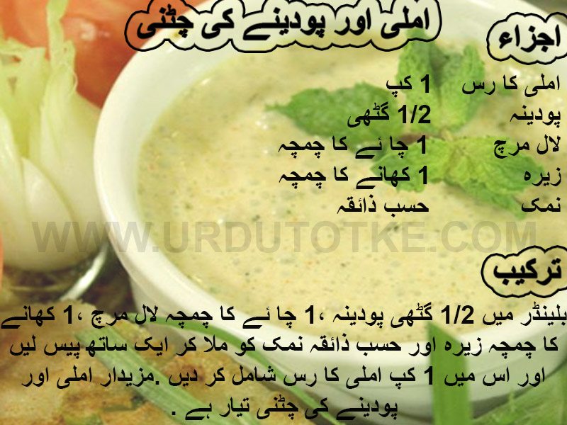 pudine aur imli ki chutney ramadan recipes for iftar