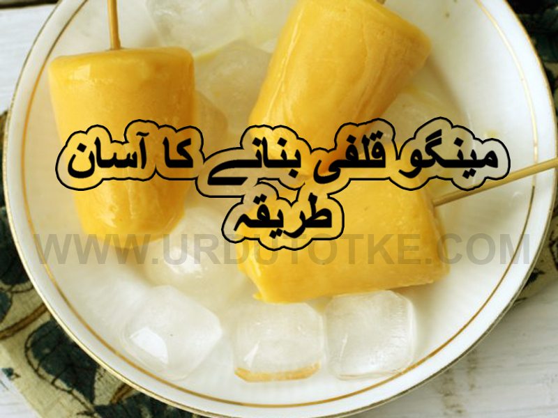 simple mangoes kulfi recipes in urdu
