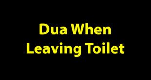 Dua When Leaving Toilet