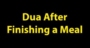 Dua After Finishing a Meal